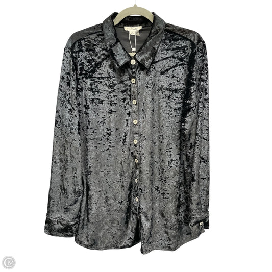 Top Long Sleeve By Simply Noelle In Black, Size: L