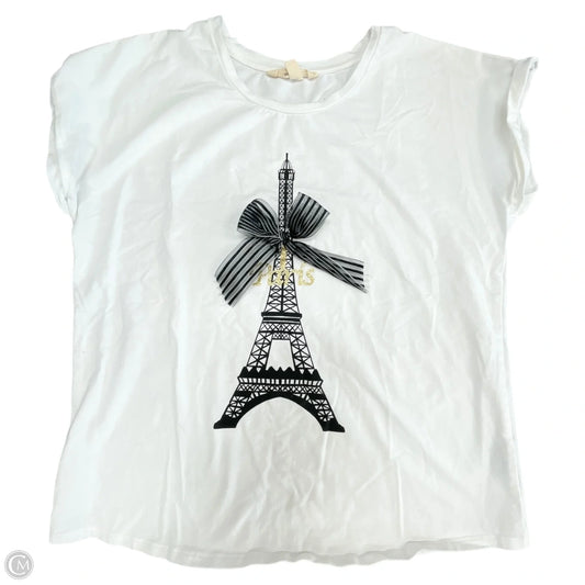 Top Short Sleeve By Clothes Mentor In White, Size: S