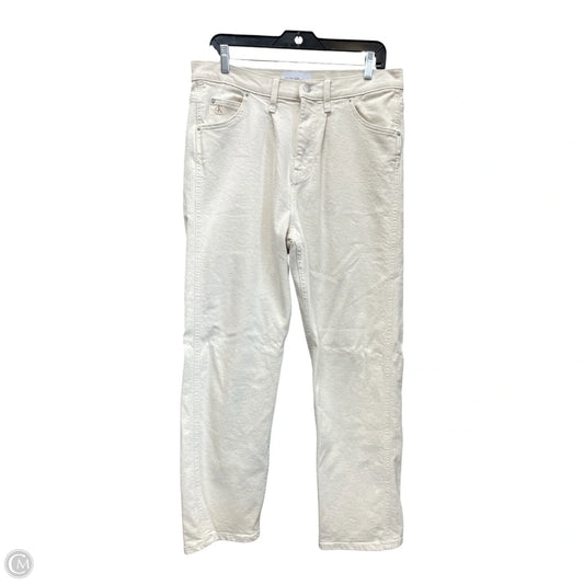 Jeans Straight By Calvin Klein In Cream, Size: 14