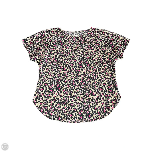 Top Short Sleeve By Anne Klein In Animal Print, Size: S