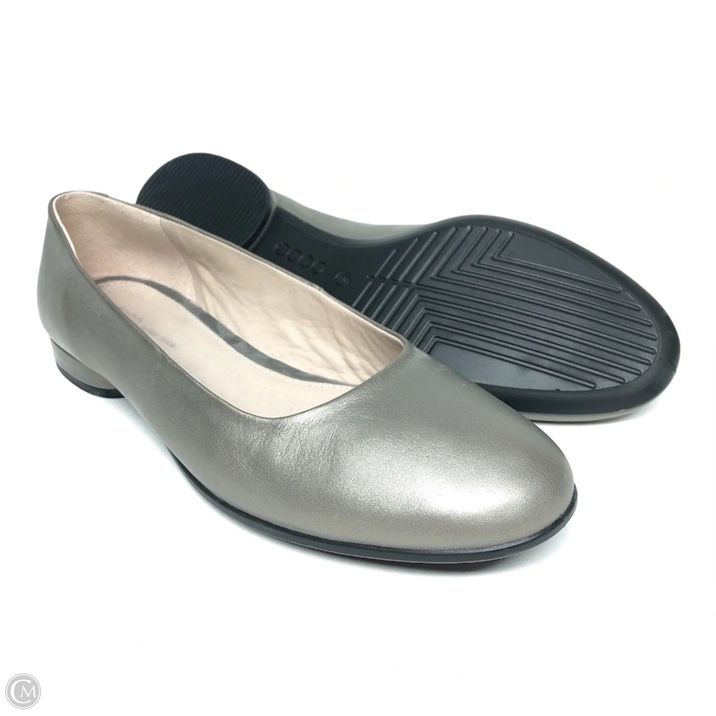 Shoes Flats By Ecco In Grey, Size: 9