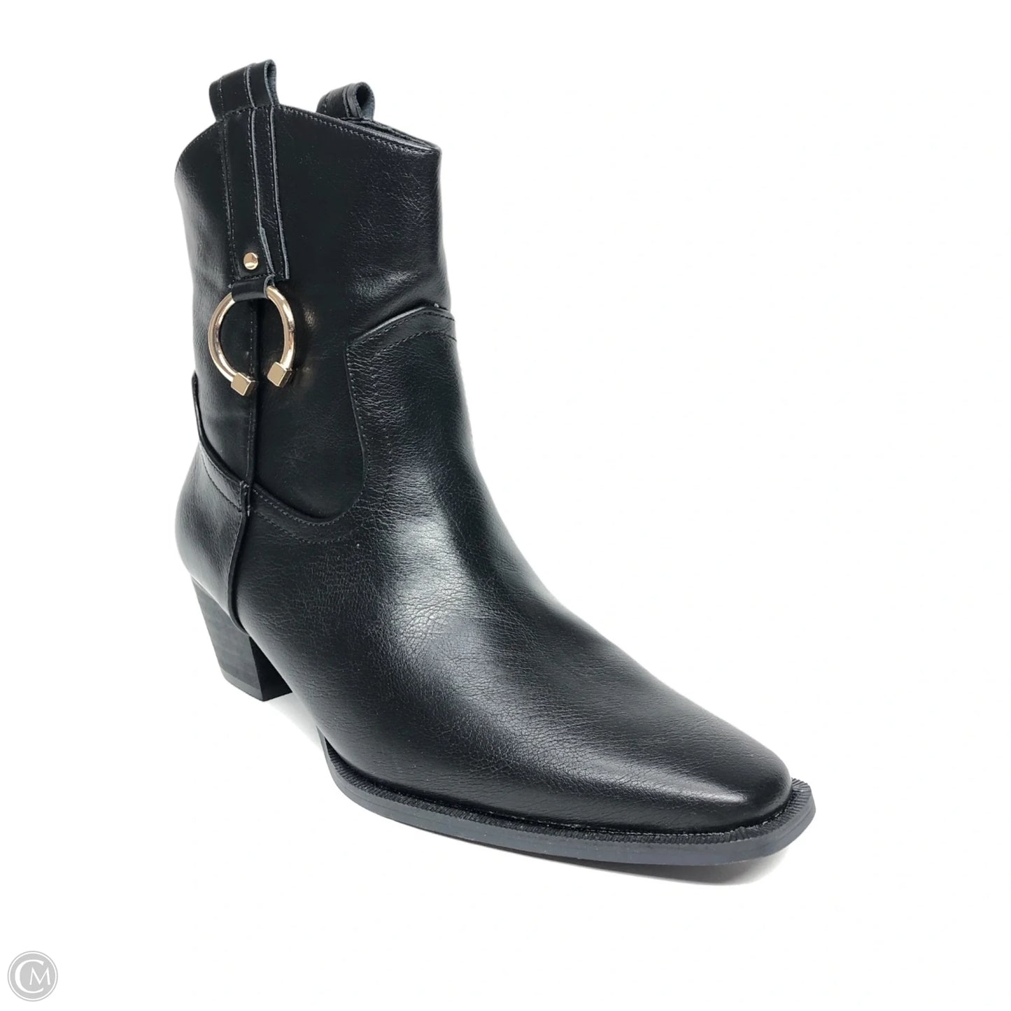 Boots Ankle Heels By Clothes Mentor In Black, Size: 8