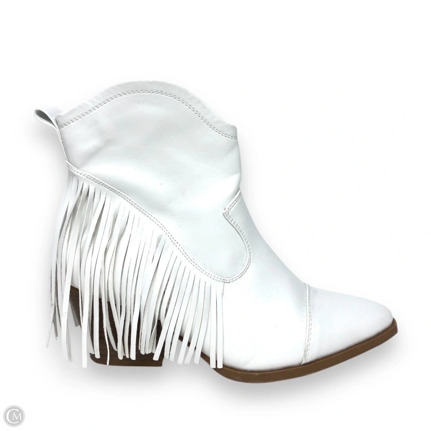 Boots Ankle Heels By Cato In White, Size: 8