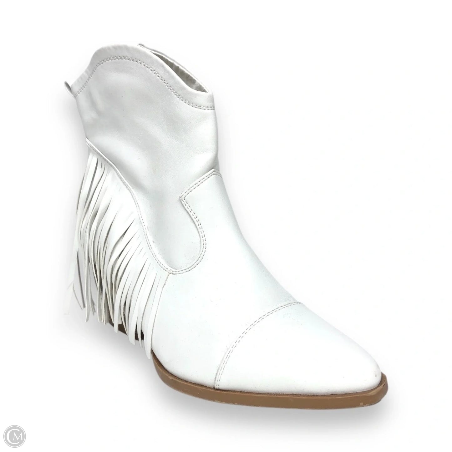 Boots Ankle Heels By Cato In White, Size: 8