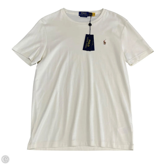 Top Short Sleeve Basic By Polo Ralph Lauren In Cream, Size: M
