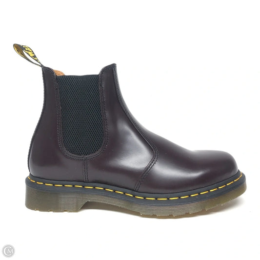 Boots Ankle Heels By Dr Martens In Purple, Size: 10
