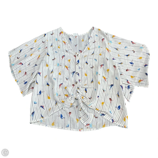 Top Short Sleeve By Sienna Sky In Blue & White, Size: S