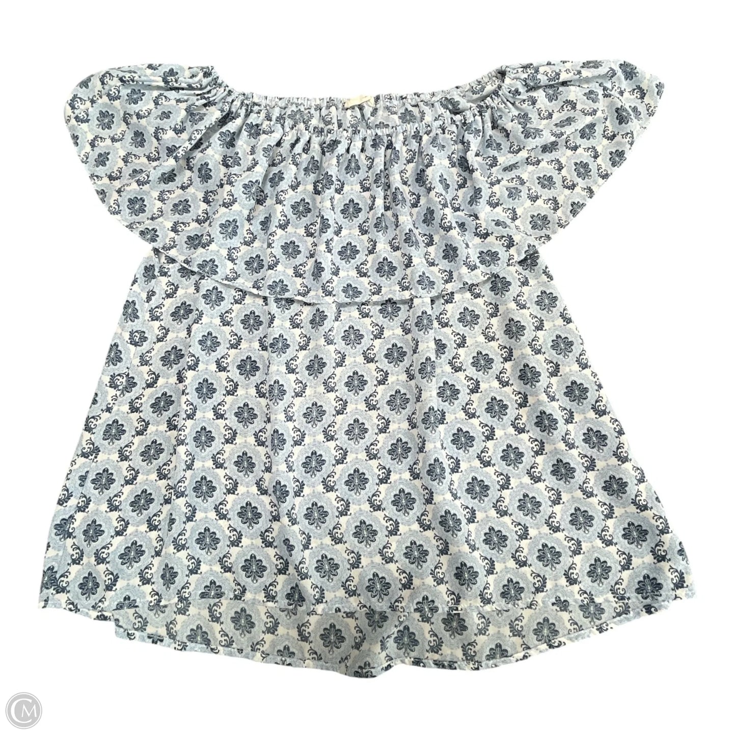 Top Short Sleeve By Adrienne In Blue, Size: L