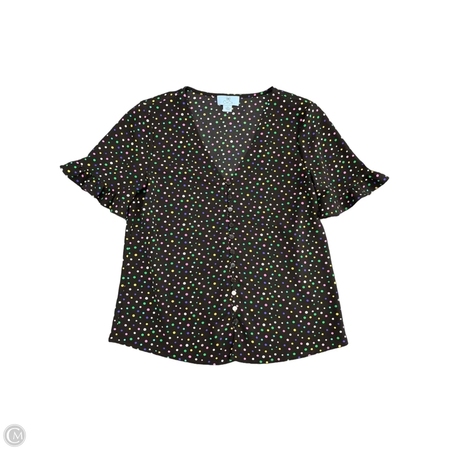 Top Short Sleeve By Cece In Black, Size: Xs