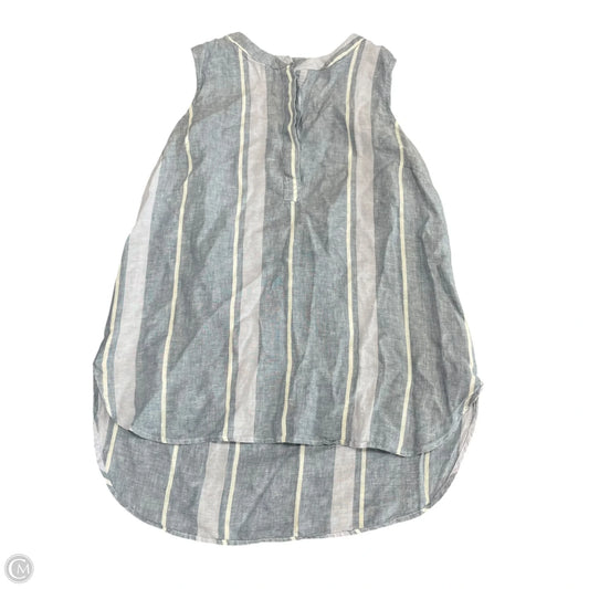 Top Sleeveless By Ellen Tracy In Blue & White, Size: M