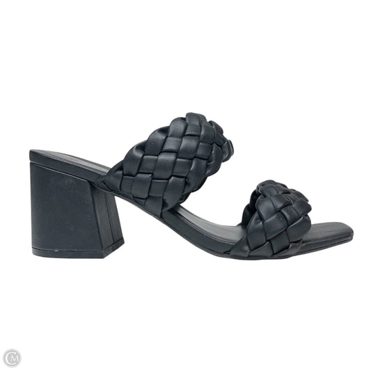 Sandals Heels Block By Wild Diva In Black, Size: 7.5