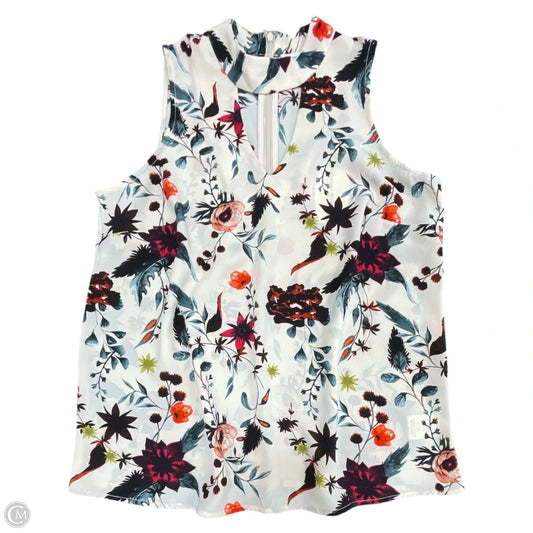 Top Sleeveless By Carolina Belle In Cream & Red, Size: S