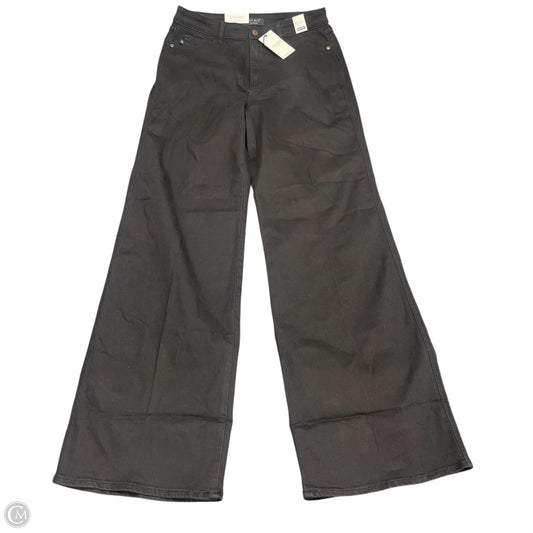 Jeans Wide Leg By Judy Blue In Black Denim, Size: 12