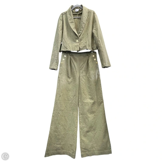 Pants Suit 2pc By Splendid In Green, Size: L