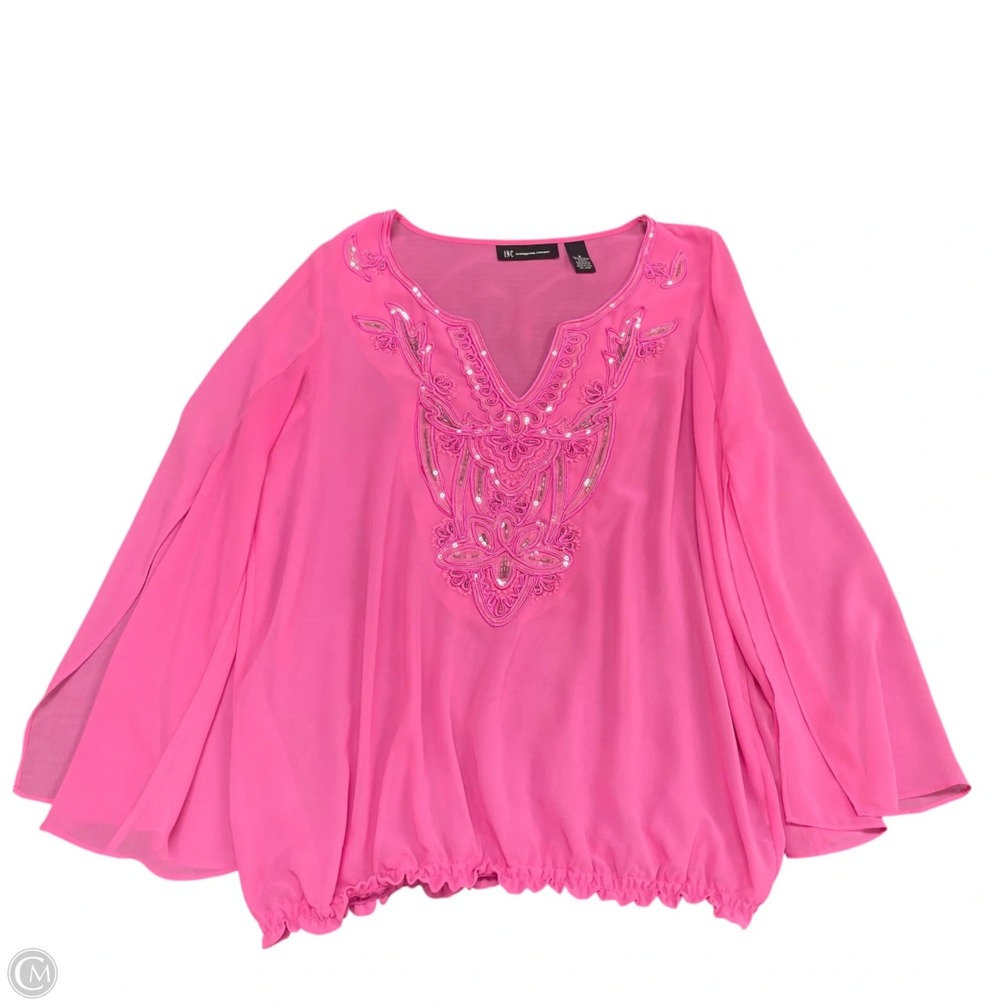 Top Long Sleeve By Inc In Pink, Size: 2