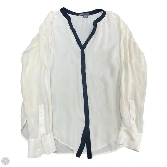 Blouse Long Sleeve By Vince In Cream, Size: Xs