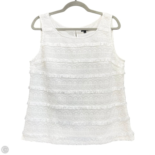 Top Sleeveless By Talbots In White, Size: 12