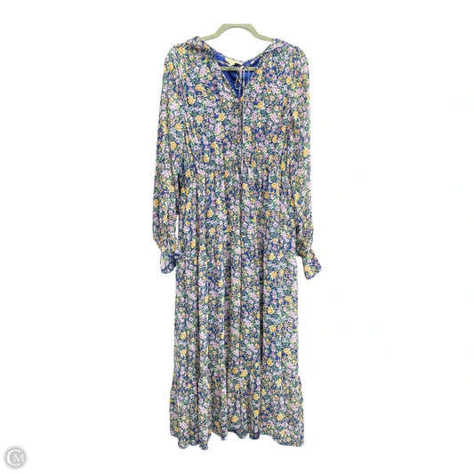 Dress Casual Midi By Listicle In Blue & Green, Size: M