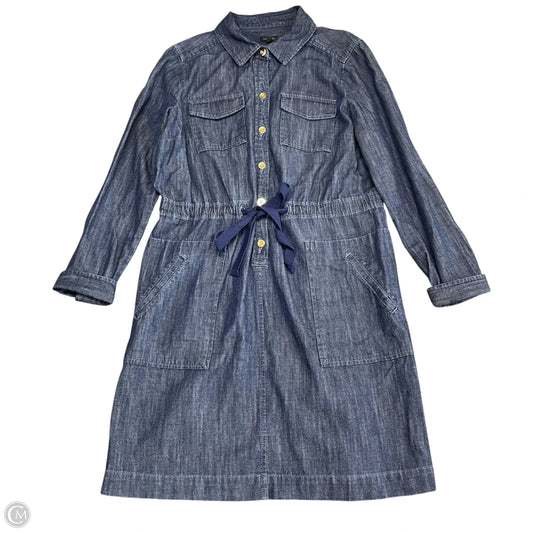 Dress Casual Midi By Talbots In Blue Denim, Size: 12