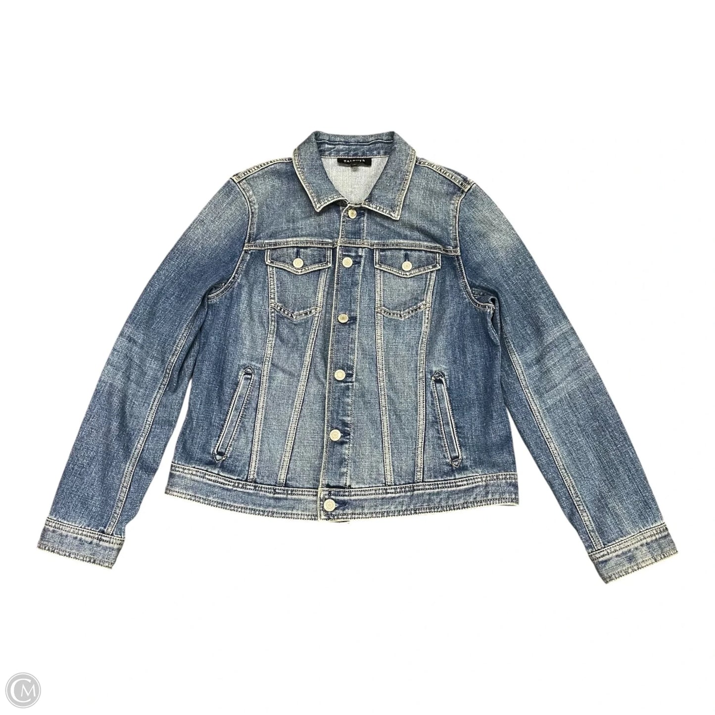 Jacket Denim By Talbots In Blue Denim, Size: L