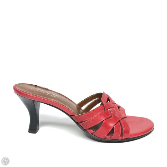 Sandals Heels Block By Franco Sarto In Red, Size: 8