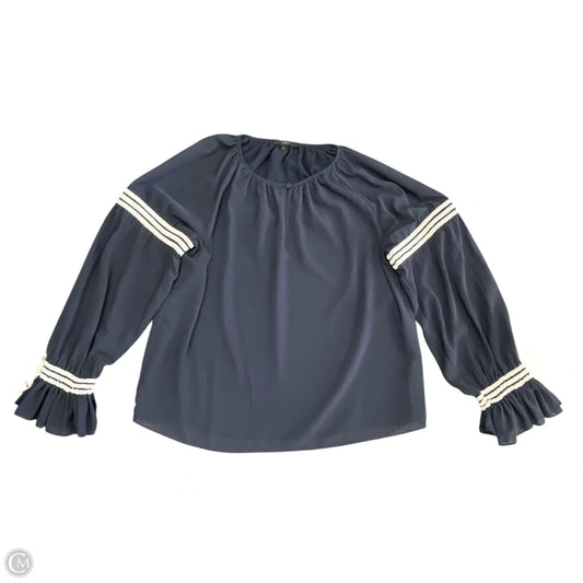 Top Long Sleeve By J. Crew In Navy, Size: L