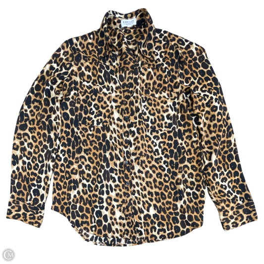 Blouse Long Sleeve By Express In Animal Print, Size: M