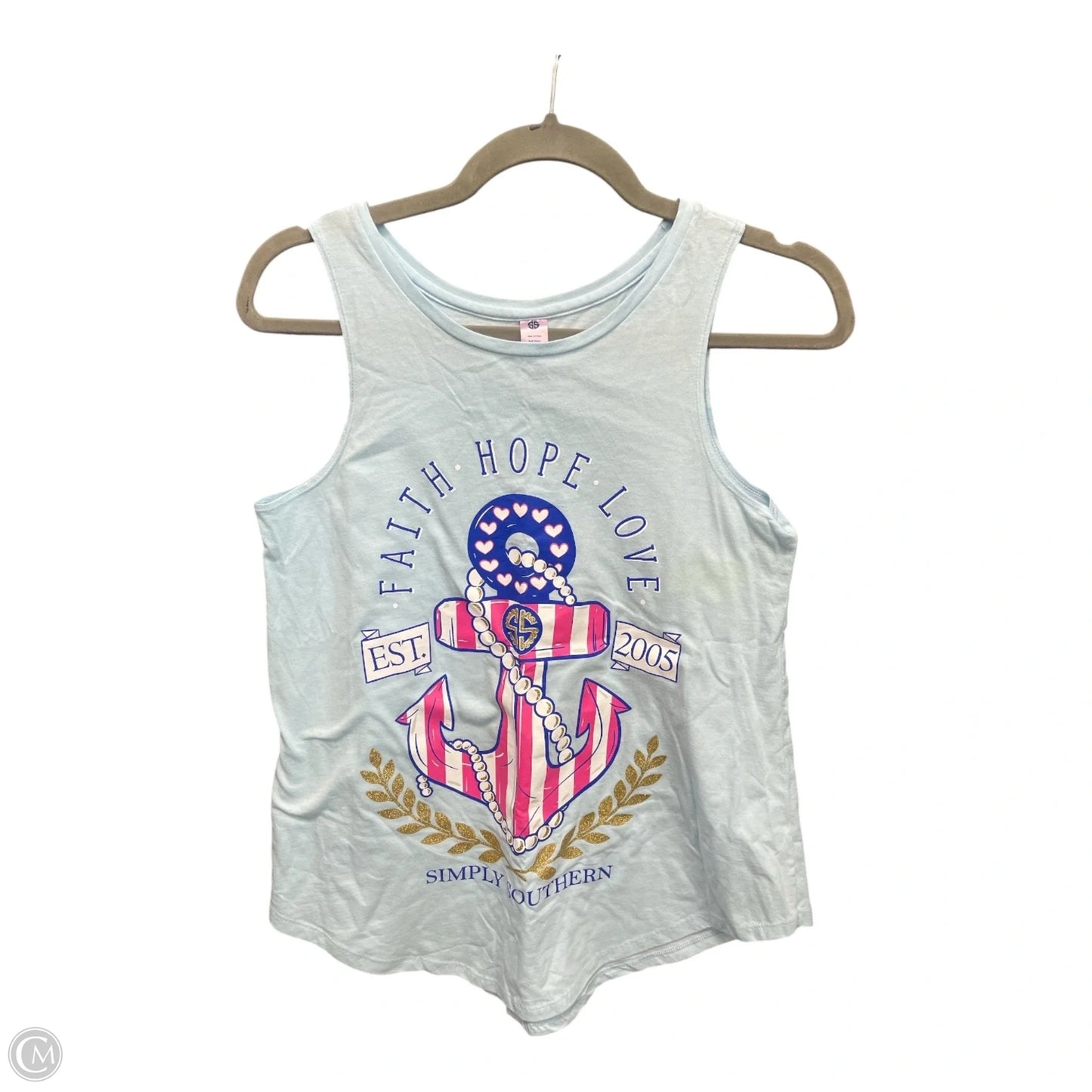 Top Sleeveless Basic By Simply Southern In Blue, Size: S