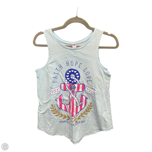 Top Sleeveless Basic By Simply Southern In Blue, Size: S