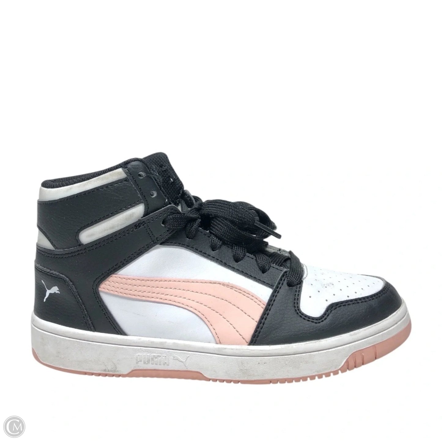 Shoes Sneakers By Puma In Black & Pink, Size: 6