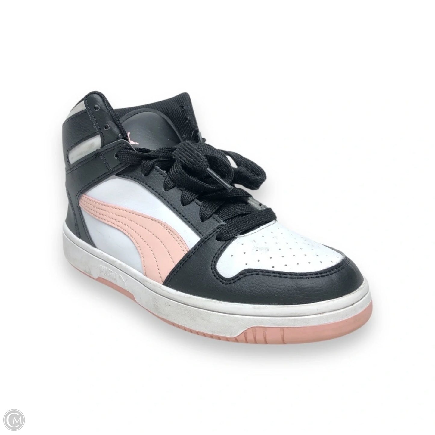 Shoes Sneakers By Puma In Black & Pink, Size: 6