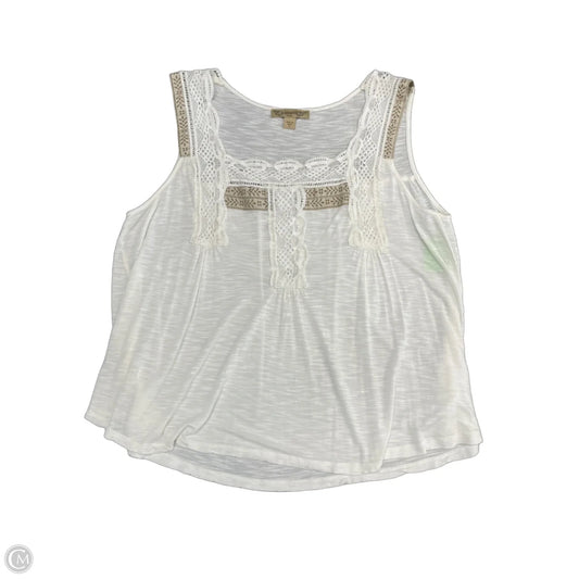Top Sleeveless By Vintage America In White, Size: L