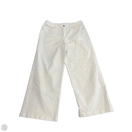 Jeans Wide Leg By Lane Bryant In Cream, Size: 16