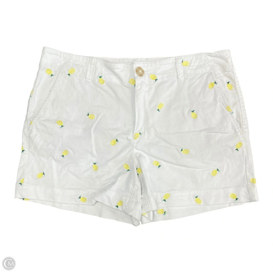 Shorts By Loft In White & Yellow, Size: 4
