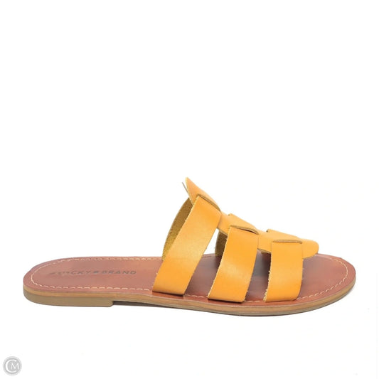 Sandals Flats By Lucky Brand In Orange, Size: 8.5