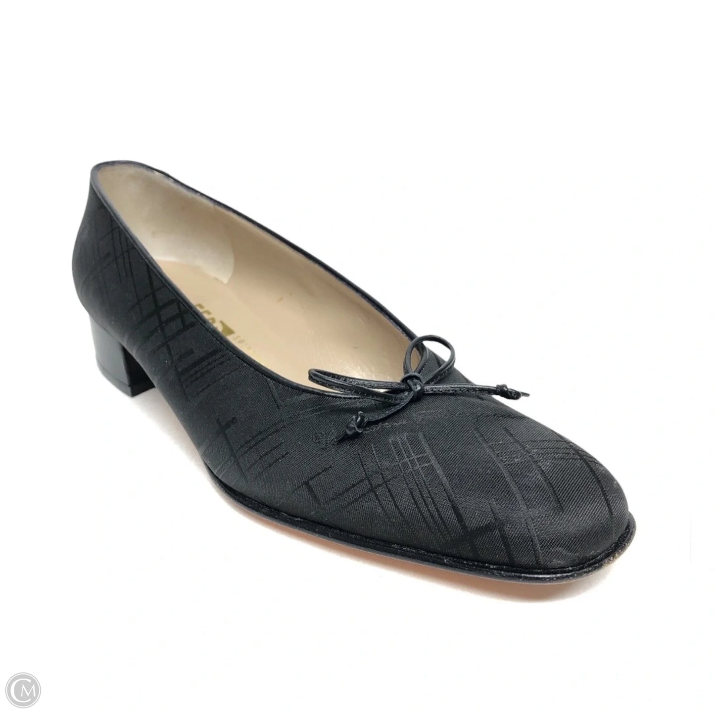 Shoes Luxury Designer By Ferragamo In Black, Size: 7.5