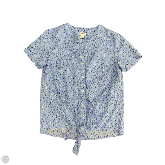 Top Short Sleeve By J. Crew In Blue & Green, Size: Xs