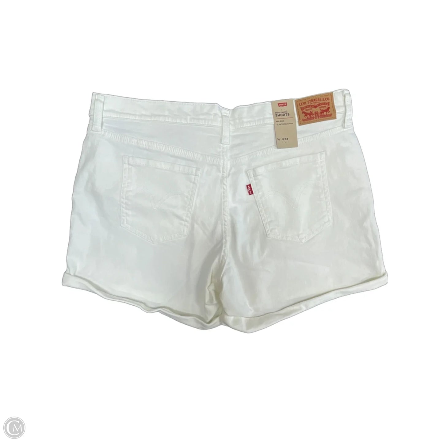 Shorts By Levis In White Denim, Size: 16