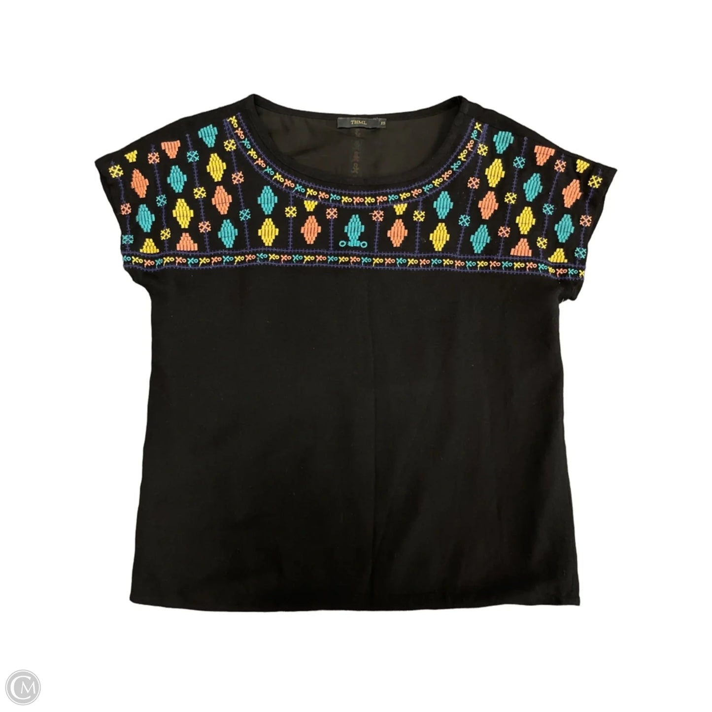 Top Short Sleeve By Thml In Black, Size: Xs