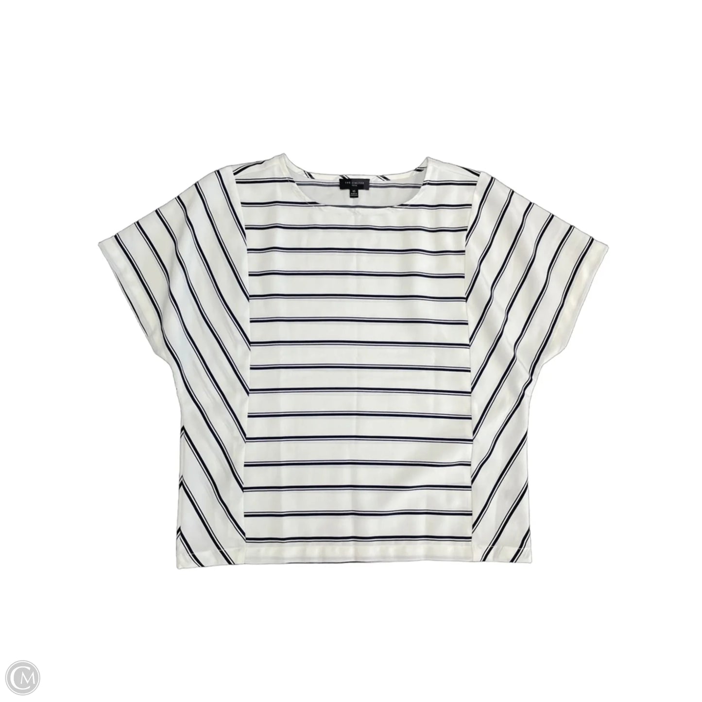 Top Short Sleeve By Limited In Blue & White, Size: Xs