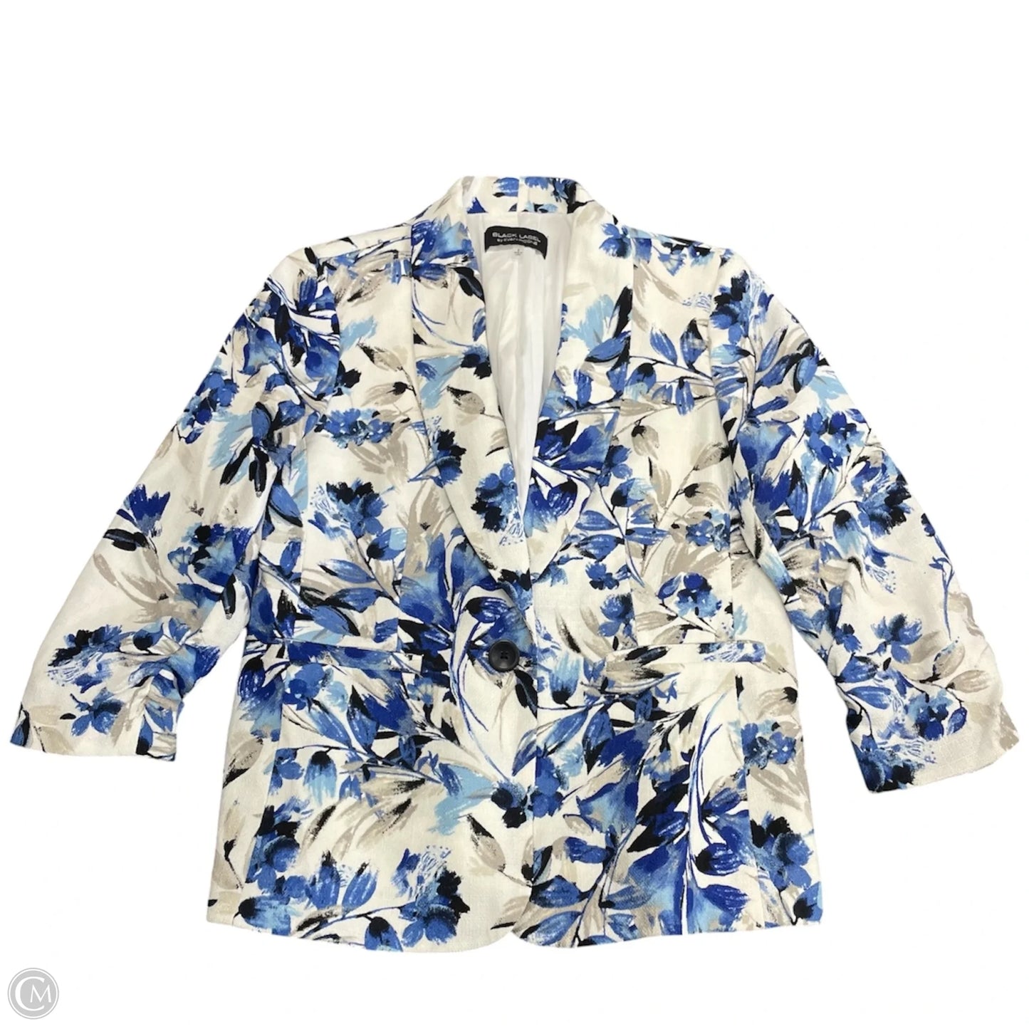 Blazer By Evan-picone In Blue & White, Size: 6