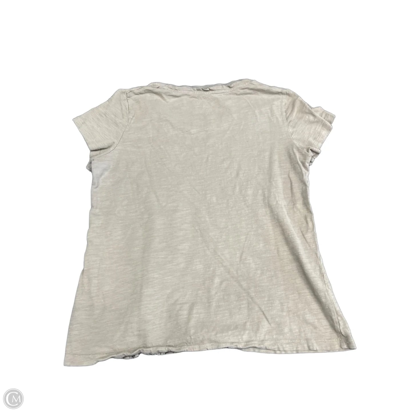 Top Short Sleeve By Sonoma In Beige, Size: L