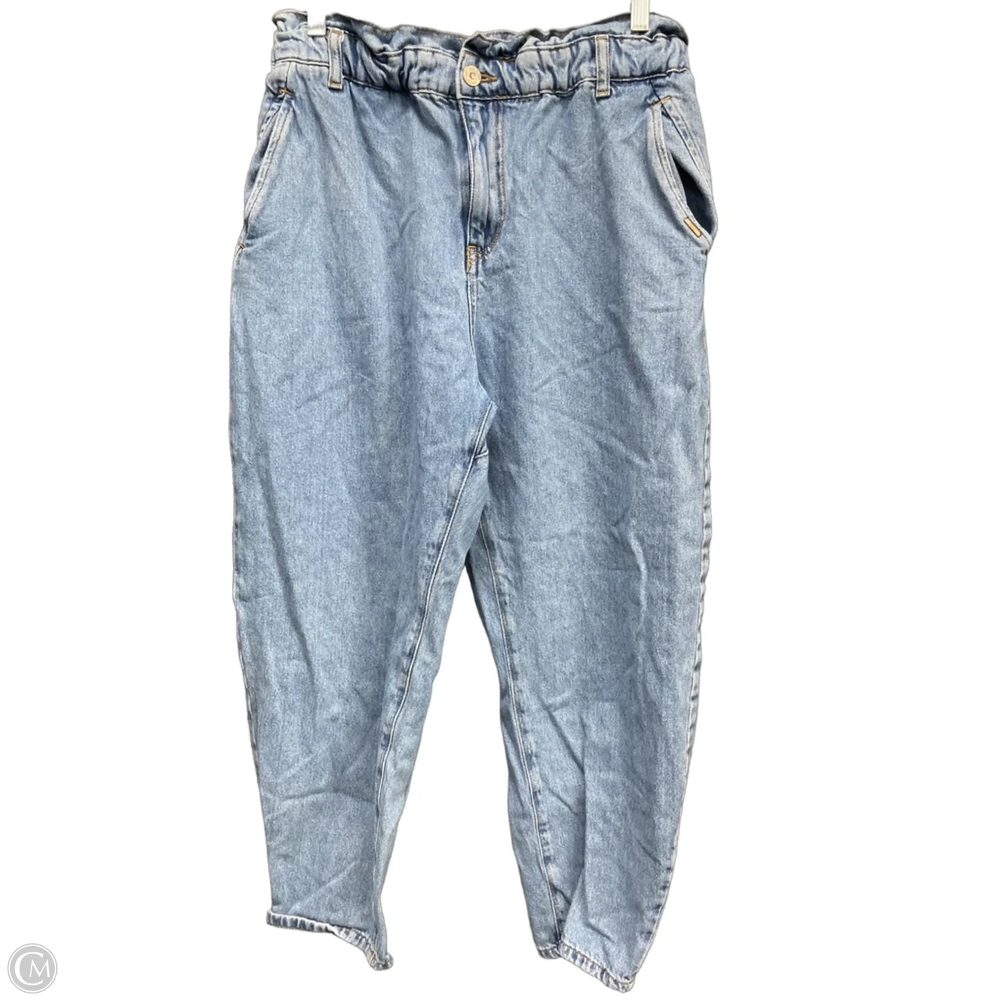 Jeans Straight By Zara In Blue Denim, Size: 8