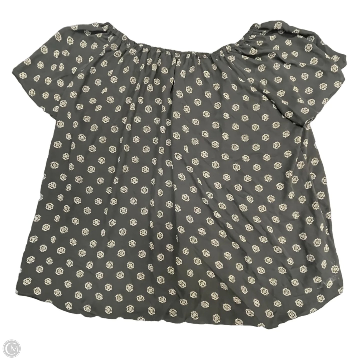 Top Short Sleeve By Vince Camuto In Black & Cream, Size: L