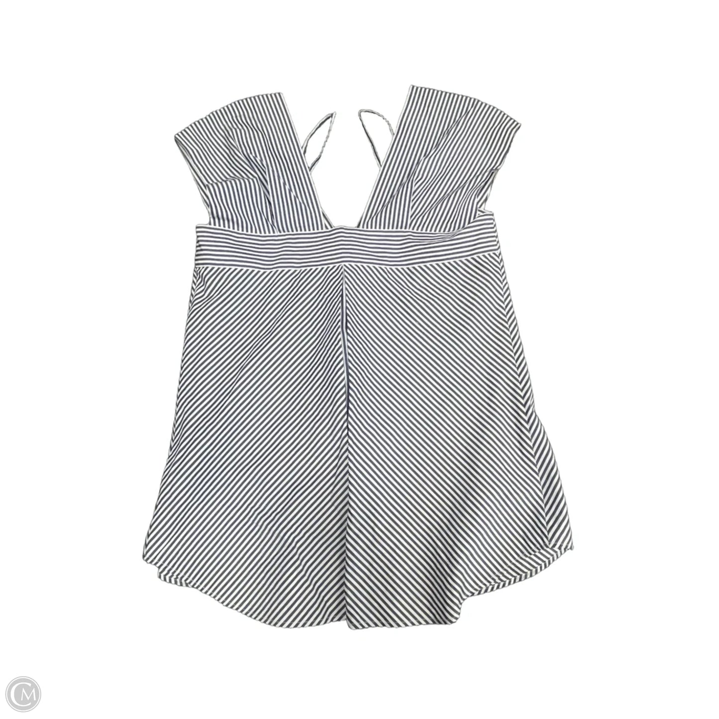 Top Sleeveless By Theory In Blue & White, Size: S