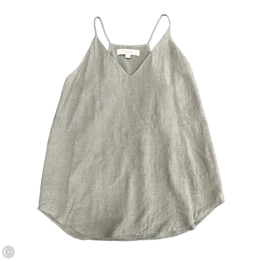 Top Sleeveless By Loft In Green, Size: Xs