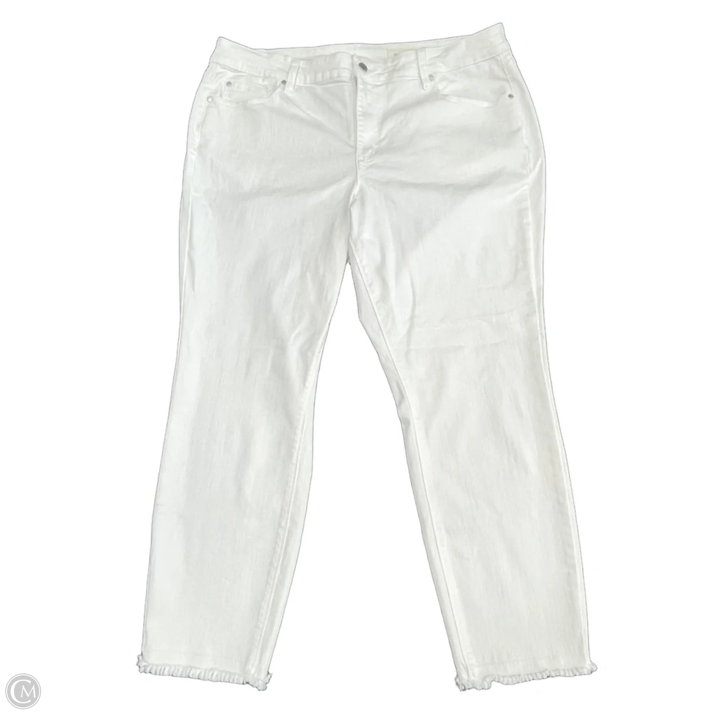 Jeans Skinny By Vince Camuto In White Denim, Size: 18