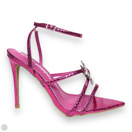 Sandals Heels Stiletto By Cape Robbin In Pink, Size: 10