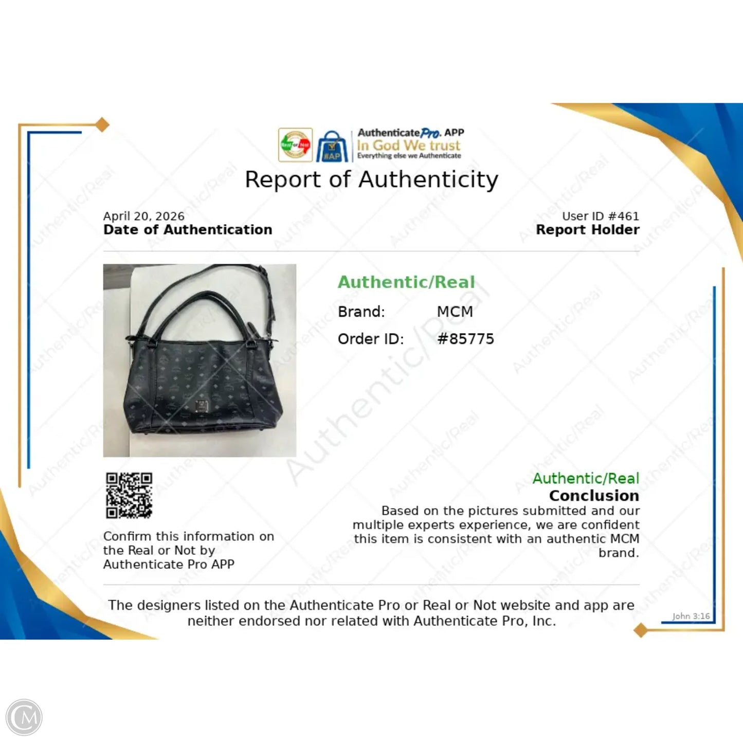 Handbag Luxury Designer By Mcm, Size: Medium
