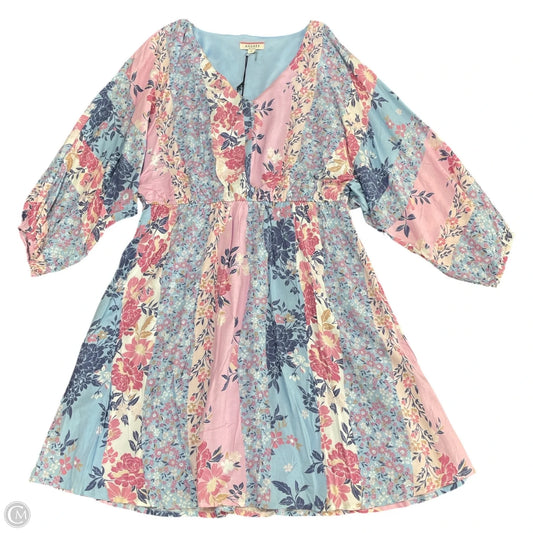 Dress Casual Short By Andree By Unit In Blue & Pink, Size: L